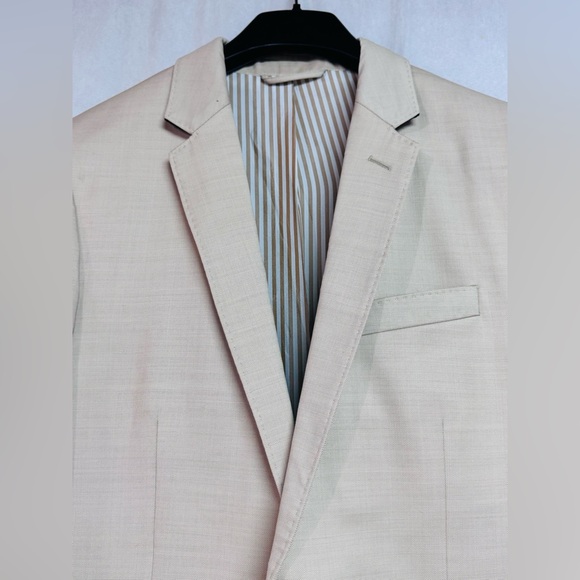 The Black Tux Tan Suit Merino Wool Wedding Event Suit - Picture 7 of 16